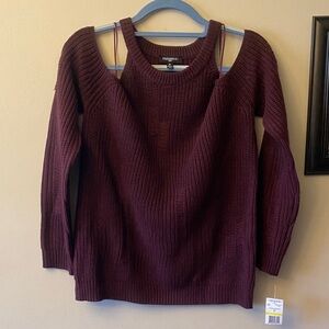 Freshman 1996 Off-the-Shoulder Burgundy wine Sweater 🆕